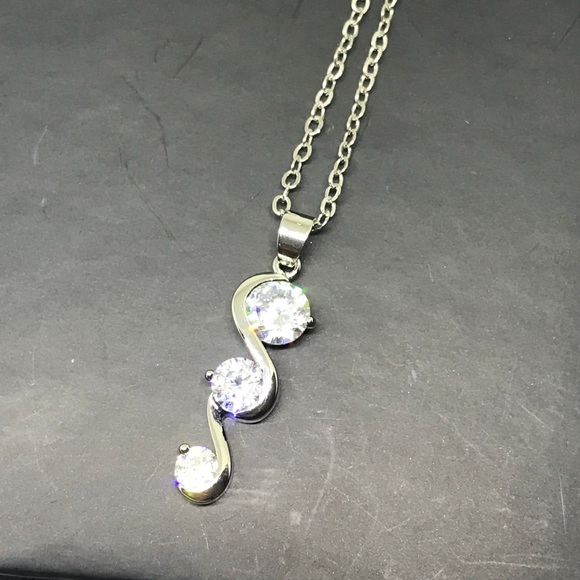 Crystal Drop Necklace [JW-20] - Picture 5 of 8